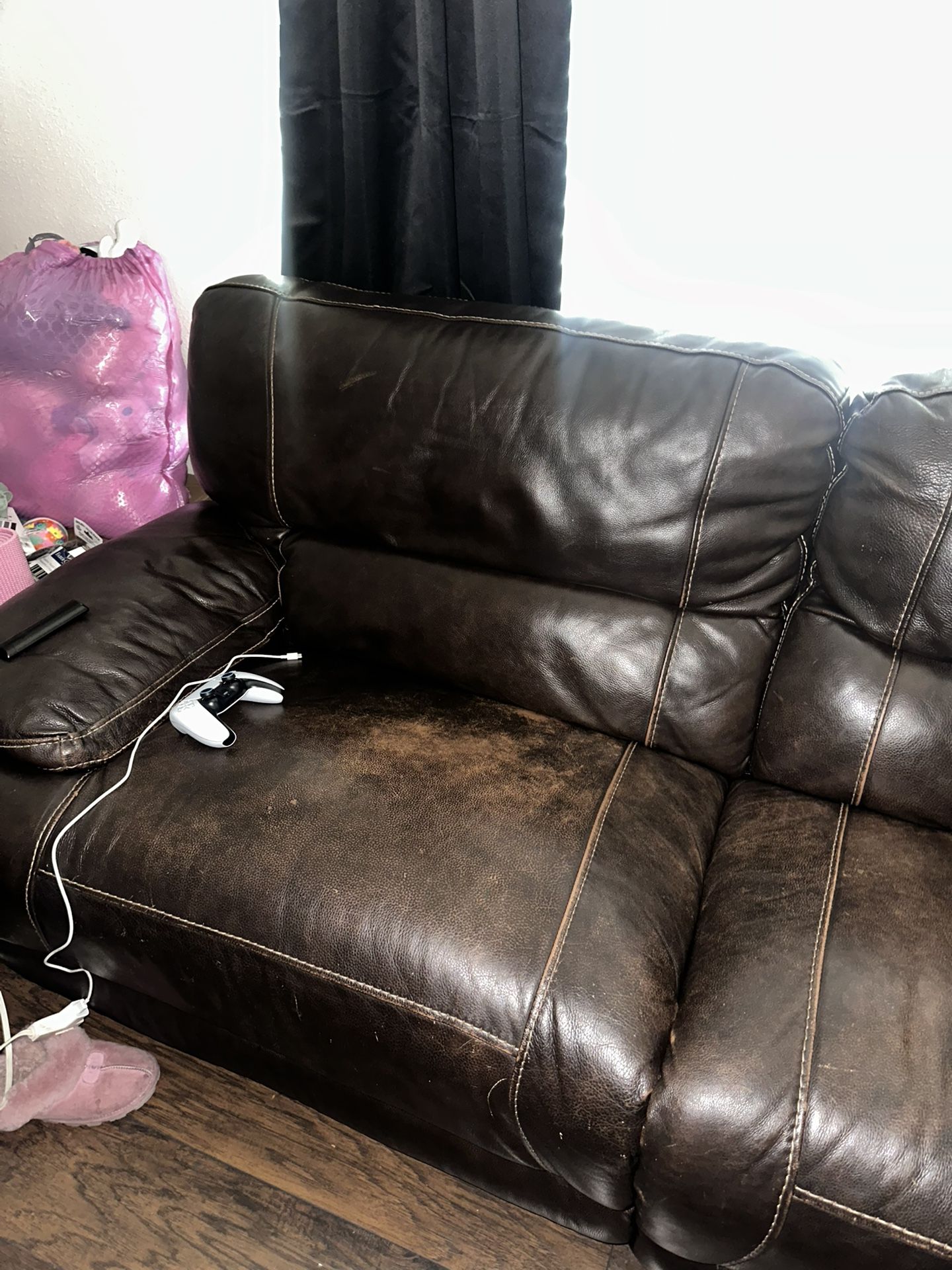 Brown Leather Couches