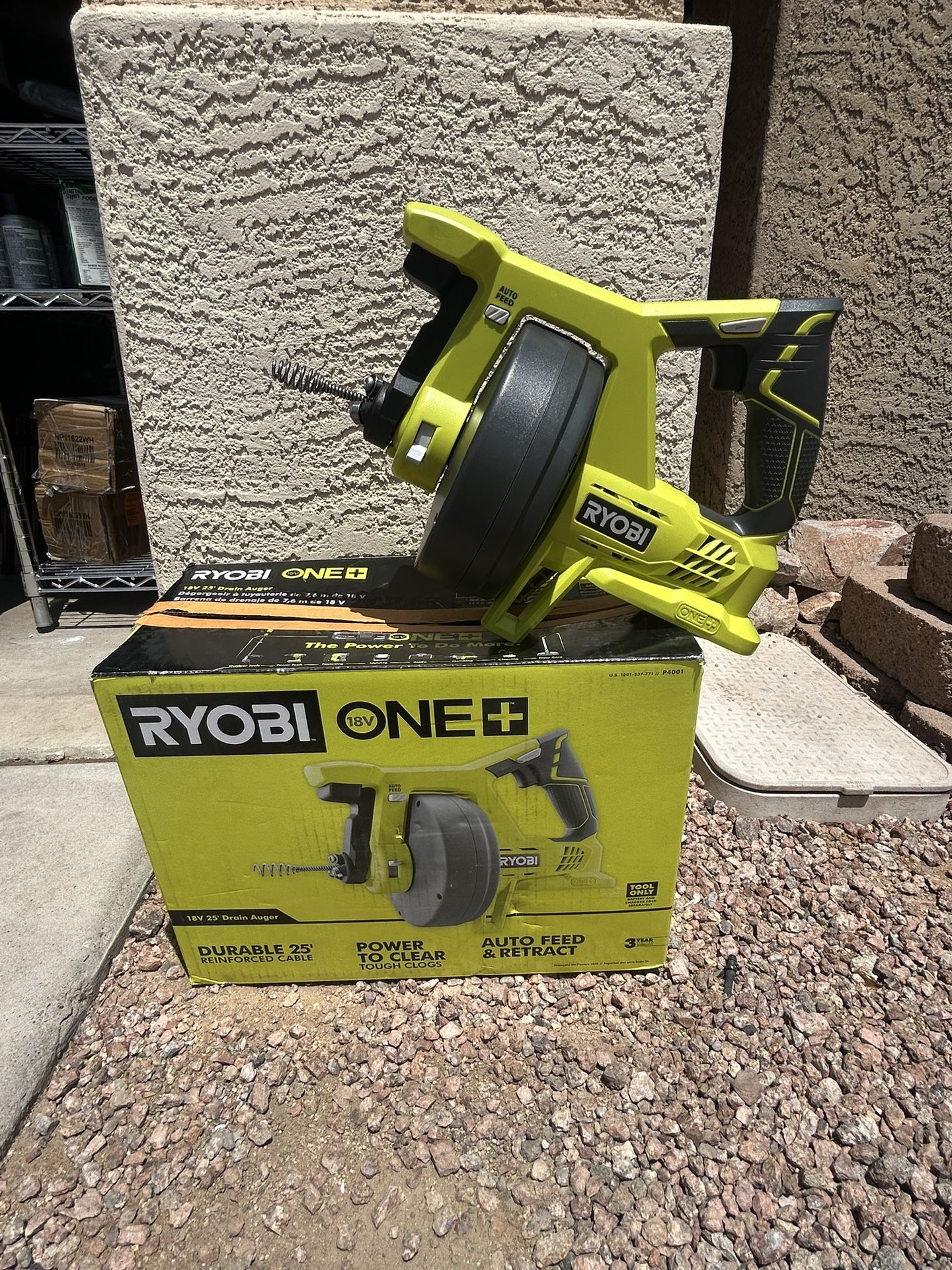 RYOBI ONE+ 18V Drain Auger (Tool Only)