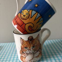 Arthur Wood Cat Mug Set Of 2