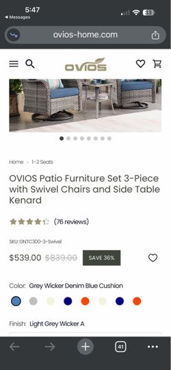 OVIOS Kenard 2-piece outdoor furniture set