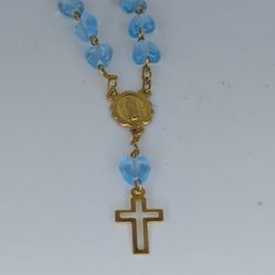 Infant/Child's Rosary Bracelet And Cross Pendant