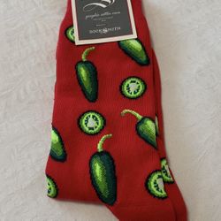 New! Mens Jalapeño Pepper Crew Socks