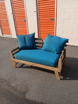 Outdoor PatioJoy Wooden Sofa Daybed Chaise Loungr
