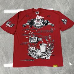 AWFUL LOT OF COUGH x ASAALI RED GRAPHIC TEE