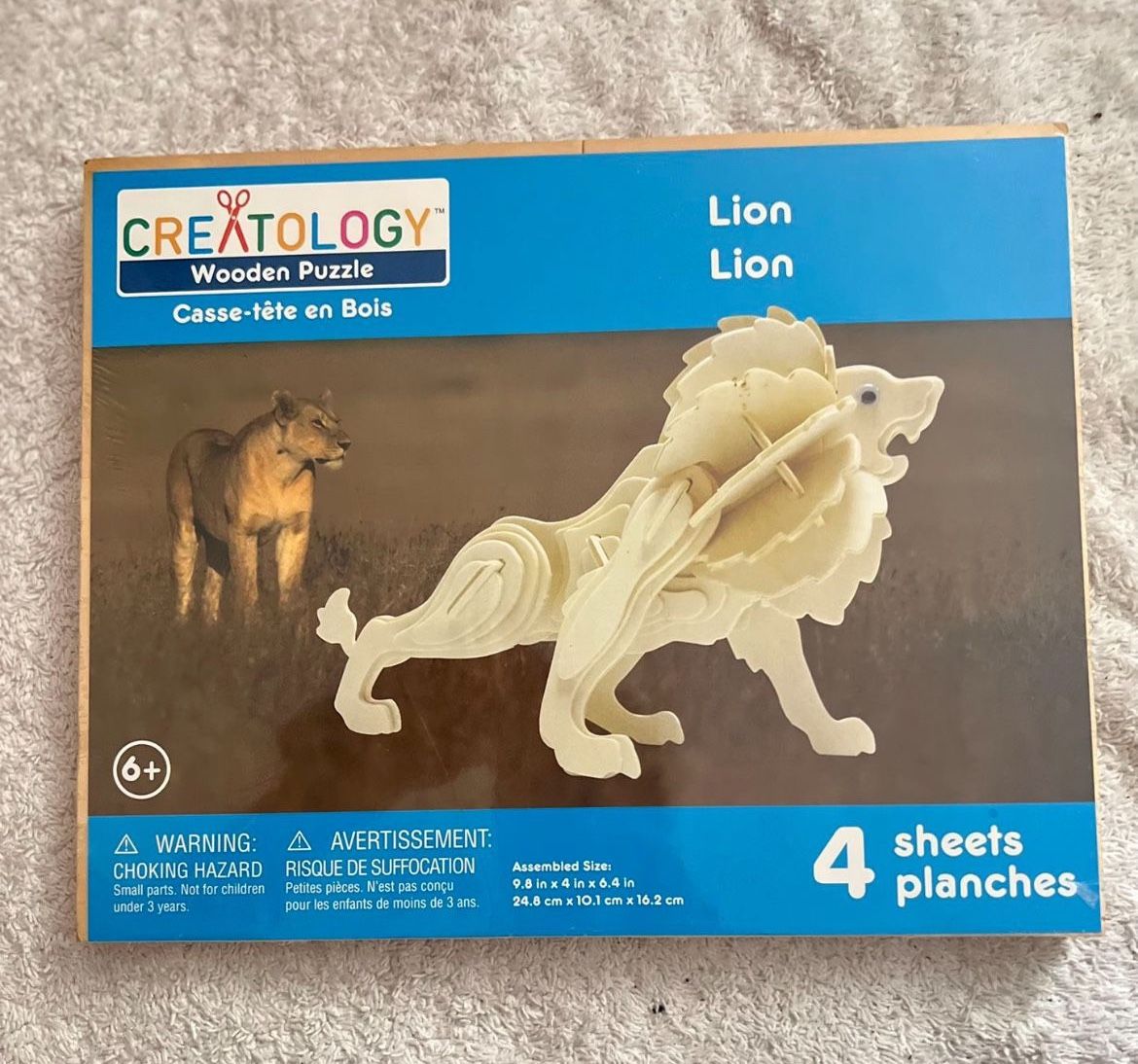 3D Puzzle Lion Wood New 