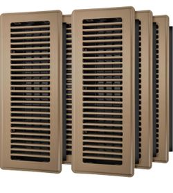 (Brand New Factory Sealed) 
Floor Register 4x14, 6 Pack Floor Vent Covers for Home Floor Heavy Duty Steel Walkable Floor Vents Air Vent Covers for Sid