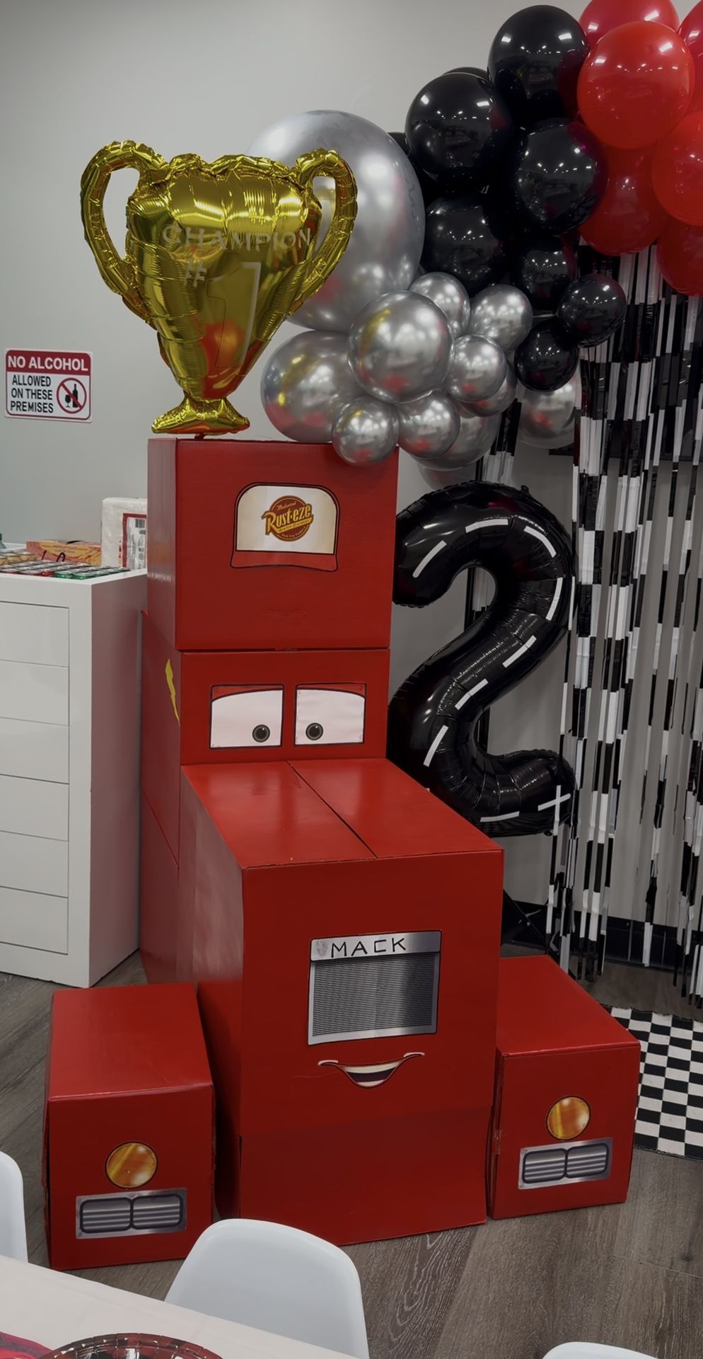 Lightning McQueen And Mack Truck Party Props