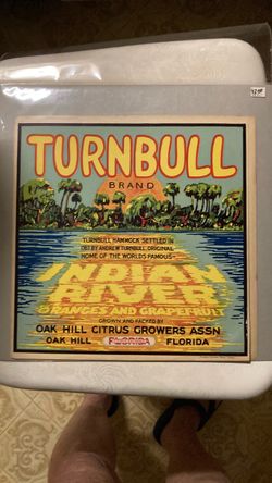Turnbull Brand Indian River Citrus Crate Label