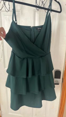 String strap short green dress