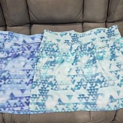2 Columbia Skorts Turquoise Green and Blue Athletic Shorts
