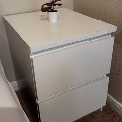 IKEA 2 drawer white Night stand bedside table