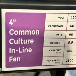 Common culture Filter 4 X 12inches  & Common culture In Line fan 