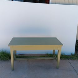 Olive Green Table 20"H 36"W 15".5D