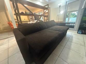 Black Oversized Sofa + Ottoman – $100! MUST GO ASAP