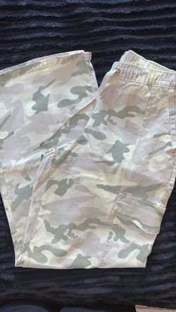 Camo Cargo Pants with Drawstring Waist