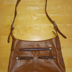 Stone & Co. - Brown Leather Crossbody Bag/Purse (($3.00))