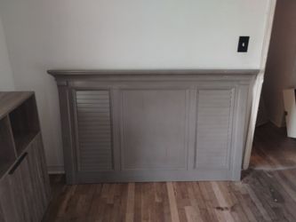 Headboard gray teal .. like new