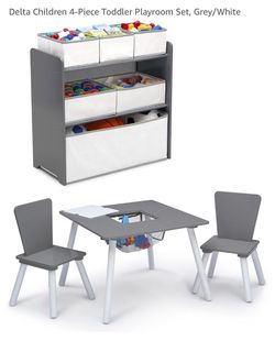 Delta children 4-piece toddler playroom set
