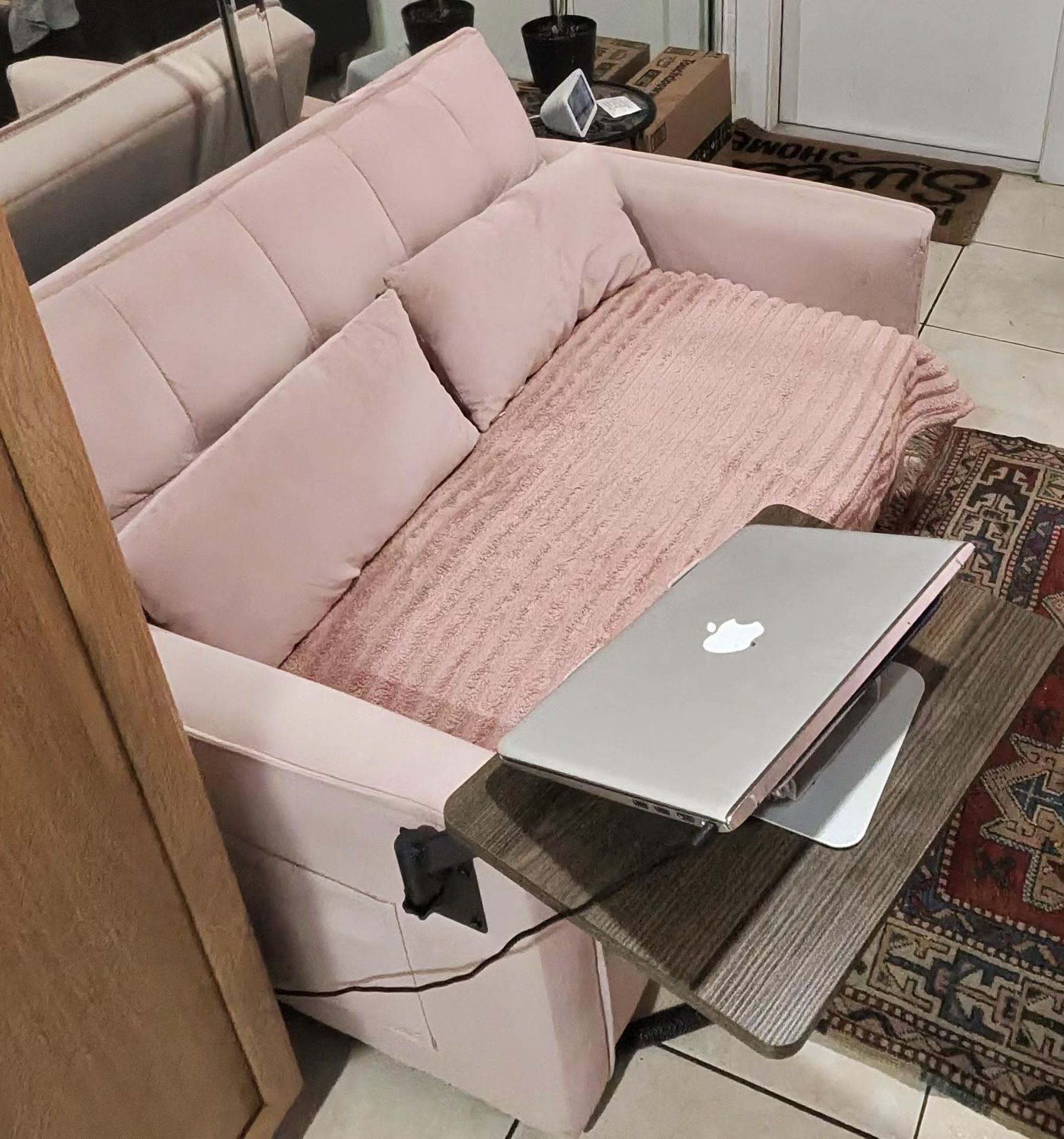 Sofa Bed For 2 Person Sitting With Laptop Table Attached, Twin Bed For 1 Person