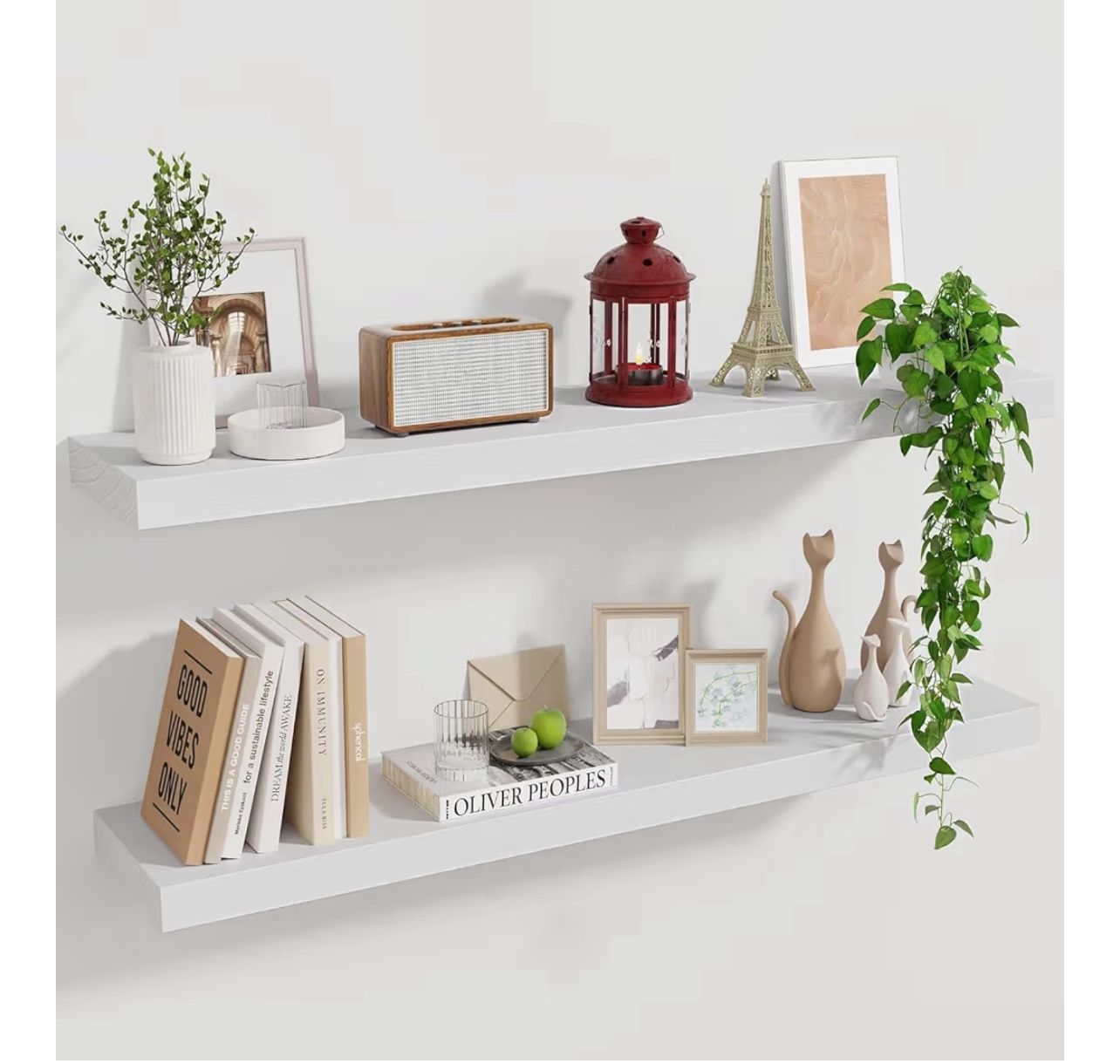 Marsmiles Wood Floating Shelves for Wall Set of 2, 36 Inch Wide
