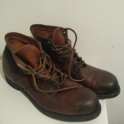 Frye Prison Brown Leather Boots Mens Size US 13 Made in USA 1(contact info removed)