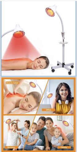 Infrared Light Therapy 275W Red Infrared Therapy Lamp for Body or Pain Therapy Device with Timer and Adjustable Height Stand