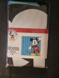 Disney Parks Mickey Mouse Shower Curtain Mickey & Co 72 X 72 New