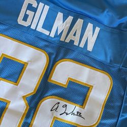 LA CHARGERS JERSEY Signed By GILMAN 