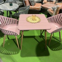 NEW OPEN BOX | 3-Piece Bistro Set Peony Pink | Modern Outdoor Patio Set | Closeout Deal