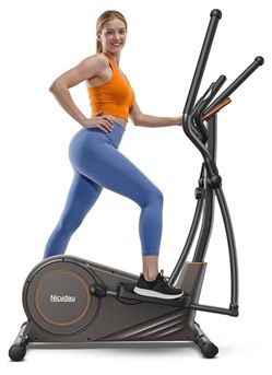 Niceday Elliptical Exercise Machine with 15.5IN/16IN/20IN Stride Magnetic Elliptical Trainer for Home Use, 16 Resistance Levels, 400LBS Loading Capaci