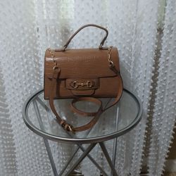 Brown Top Handle Purse 