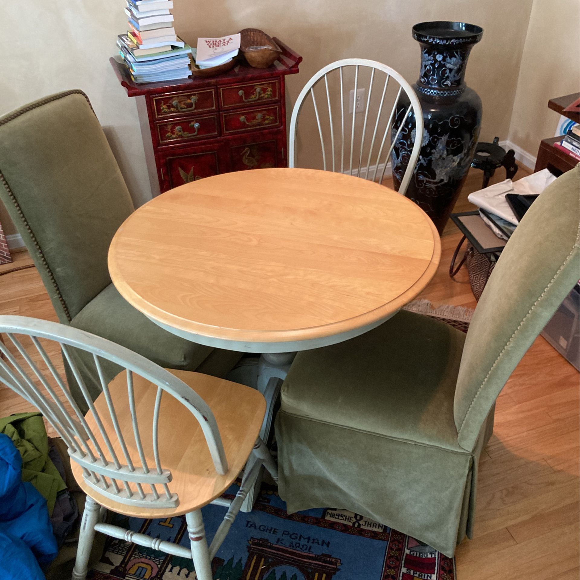 Four Chair Breakfast Nook Table Set