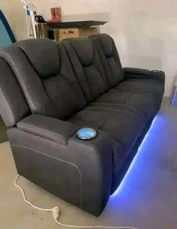 Blue sectional couch