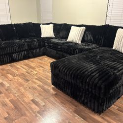 Brand New Jumbo Corduroy Comfy Sectional Set 