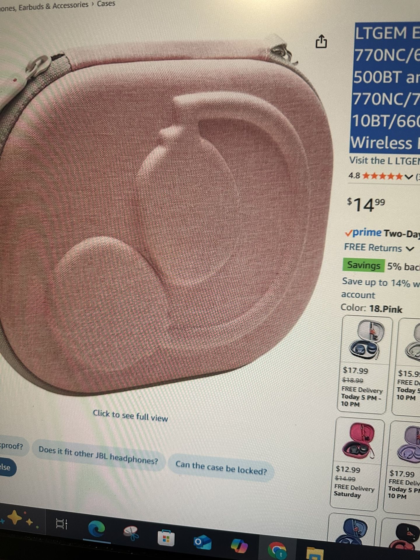 Headphones  Case Pink 