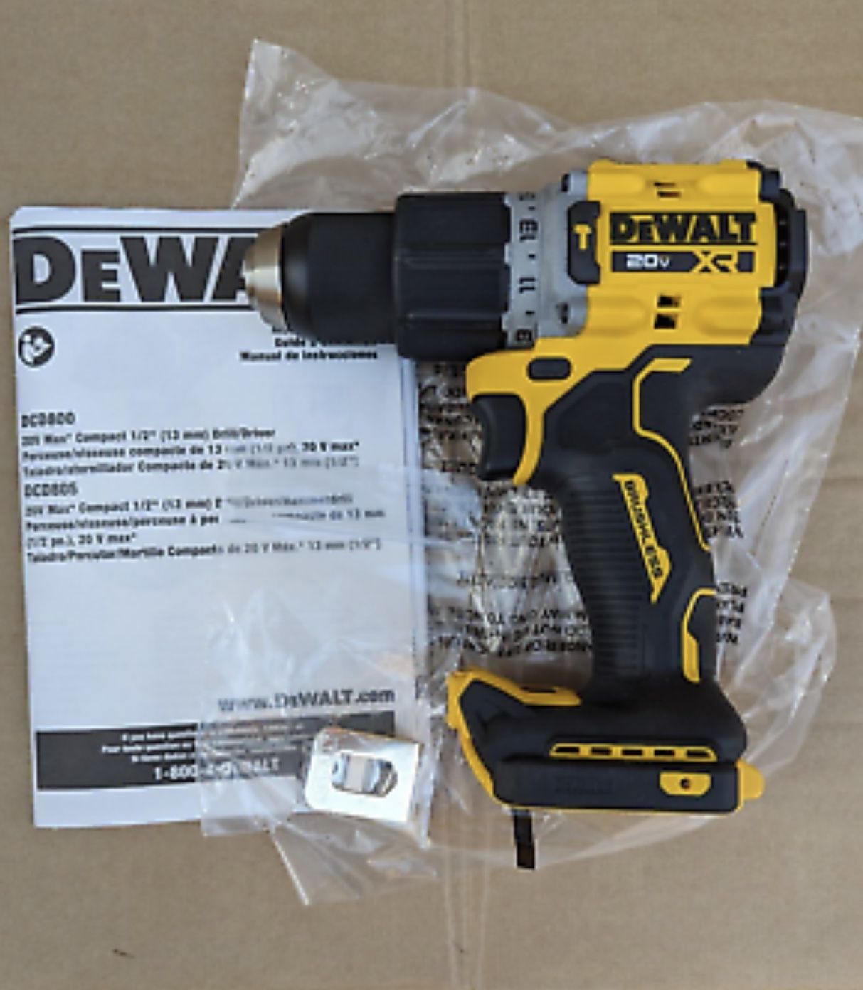 DEWALT 20V Compact Cordless 1/2 in. Hammer Drill (Tool Only)