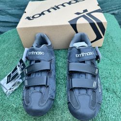 TOMMASO Strada  200 Cycling Shoes Size 10 1/2 For Road Bike, Spin Cycles & Peloton  (Never Used Open Box)