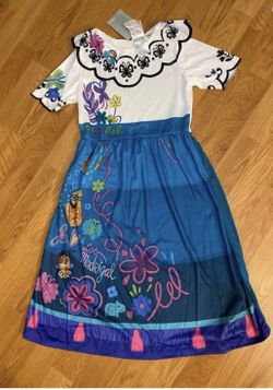 Encanto Mirabel Deluxe Halloween Costume Dress Girls Size 5/6 NWTS + Wig