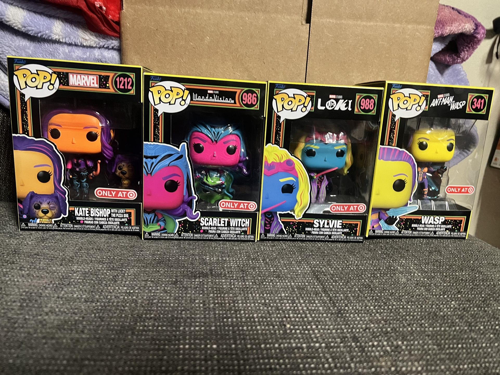 Marvel Blacklight Funko Pops