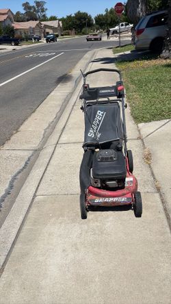 Snapper commercial gas lawnmower. Self profile the pulling is starting lock need to be unlocked.