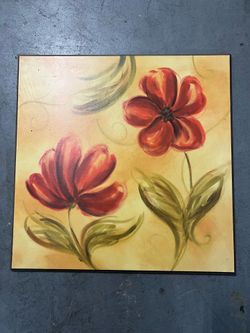 Flower wall art hanging display