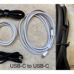 USB-C to USB-C and USB-A to USB-C Charging Cables