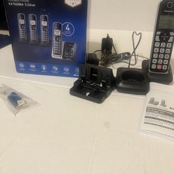 Panasonic KXTGD864S 1-Handset Link2Cell Cordless 1 Phone Two Chargers Wall Brack