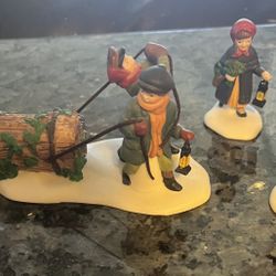 Department 56 Bringing Home The Yule Log 