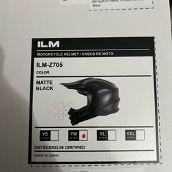 ILM Youth ATV Helmet Kids Dirt Bike Motocross BMX Off Road Motorbike Go Kart Casco DOT ECE Model Z705
