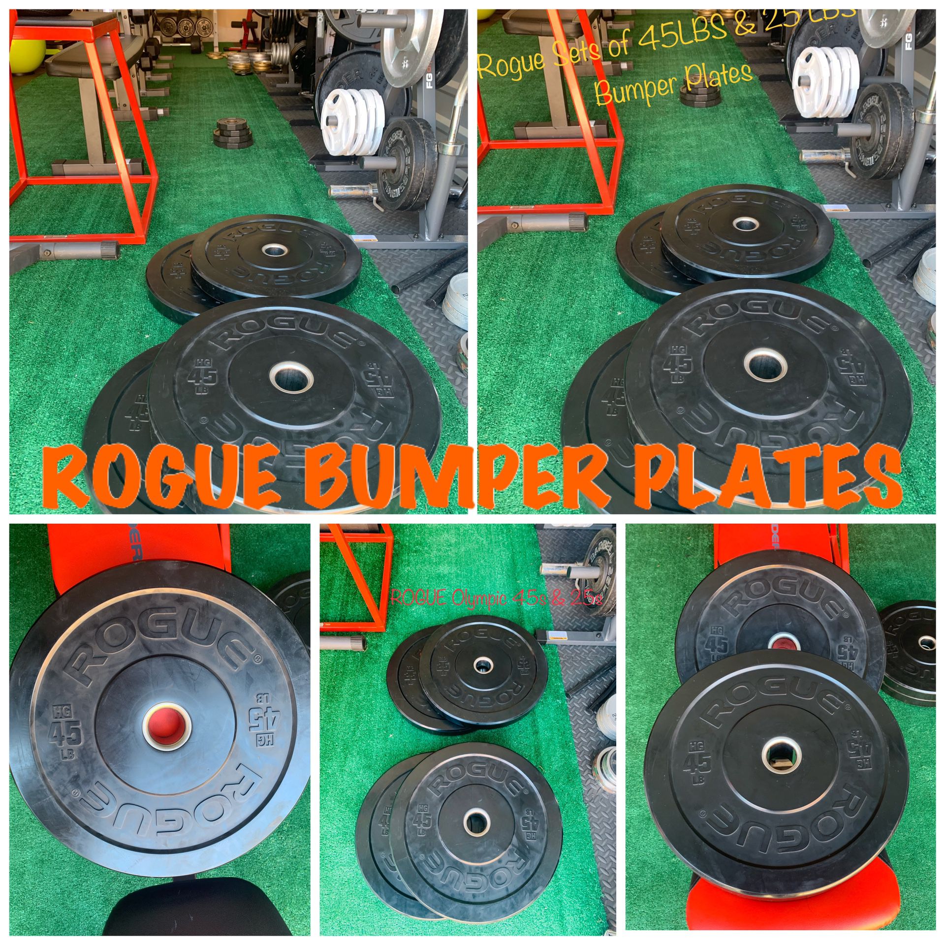 ROGUE Olympic Set of 45 LBS Bumper Plates