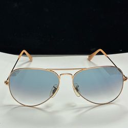 Ray-Ban RB3025 aviator gold frame blue gradient
