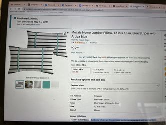 Four Sunbrella Lumbar Pillows