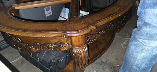 King Sz bed frame and Antique Table