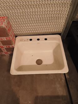 Cast iron sink
